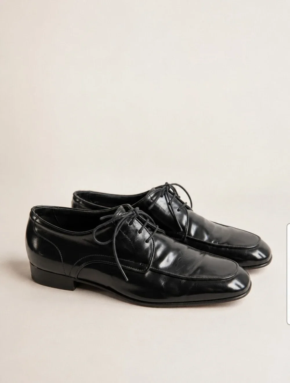 Bally Oronis Patent Calfskin Leather Shoes 8.5 D Mens Black
